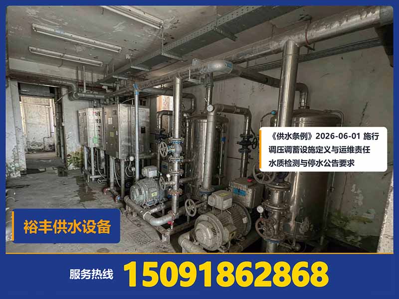 《供水条例》2026年6月1日施行:调压调蓄设施与二次供水水箱合规要点